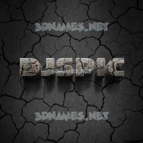 djspic in Cracked Stone style - 3D name wallpaper djspic in Cracked Stone style - 3D name wallpaper