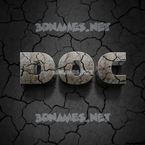 doc in Cracked Stone style - 3D name wallpaper doc in Cracked Stone style - 3D name wallpaper