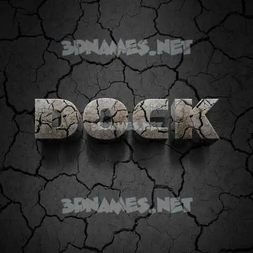 dock in Cracked Stone style - 3D name wallpaper dock in Cracked Stone style - 3D name wallpaper