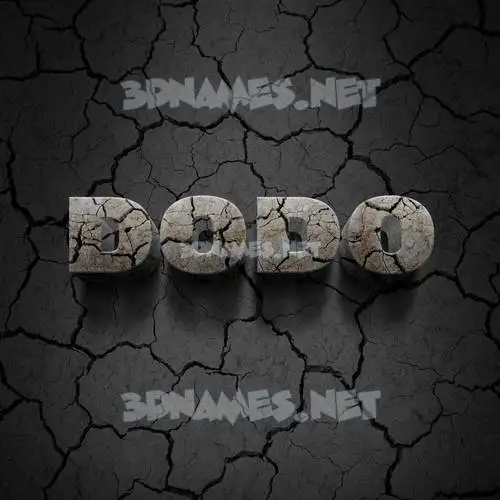 dodo in Cracked Stone style - 3D name wallpaper dodo in Cracked Stone style - 3D name wallpaper