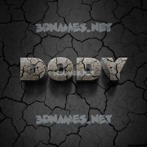 dody in Cracked Stone style - 3D name wallpaper dody in Cracked Stone style - 3D name wallpaper