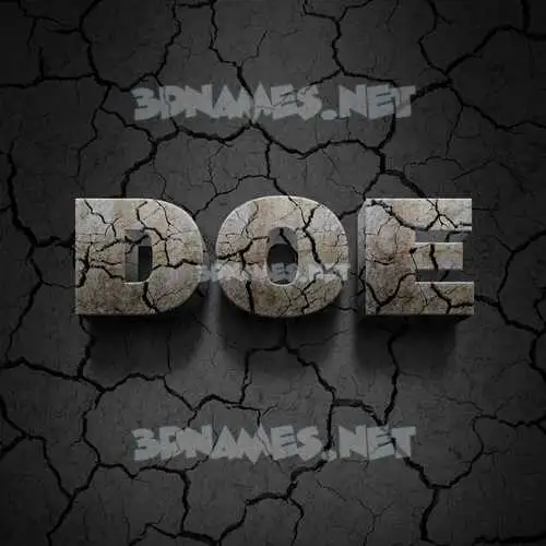 doe in Cracked Stone style - 3D name wallpaper doe in Cracked Stone style - 3D name wallpaper