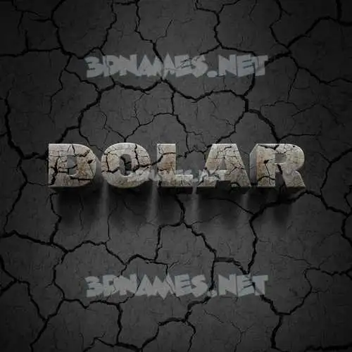 dolar in Cracked Stone style - 3D name wallpaper dolar in Cracked Stone style - 3D name wallpaper