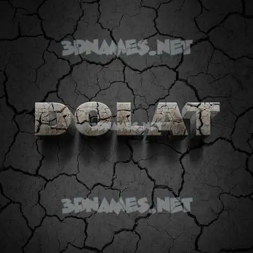 dolat in Cracked Stone style - 3D name wallpaper dolat in Cracked Stone style - 3D name wallpaper