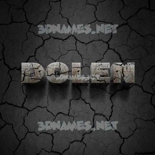 dolen in Cracked Stone style - 3D name wallpaper dolen in Cracked Stone style - 3D name wallpaper