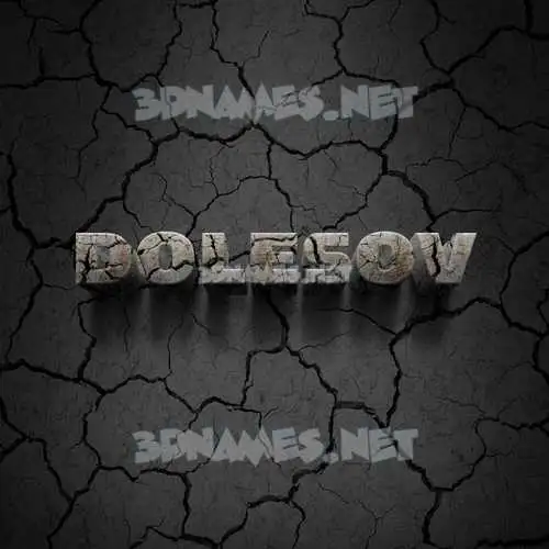 dolesov in Cracked Stone style - 3D name wallpaper