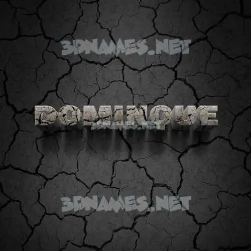 dominque in Cracked Stone style - 3D name wallpaper dominque in Cracked Stone style - 3D name wallpaper