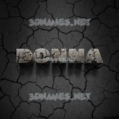 donna in Cracked Stone style - 3D name wallpaper donna in Cracked Stone style - 3D name wallpaper