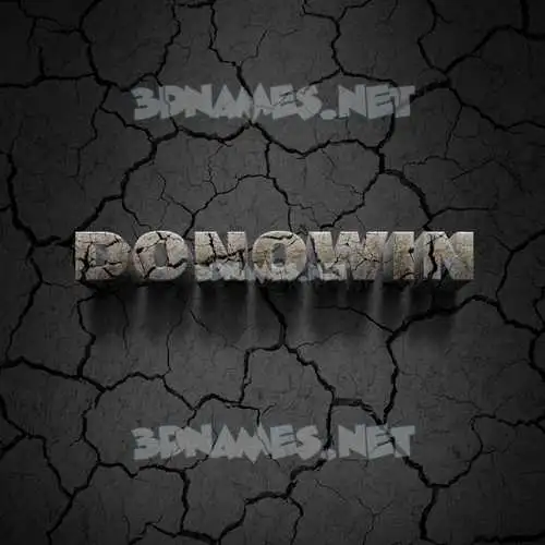 donowin in Cracked Stone style - 3D name wallpaper donowin in Cracked Stone style - 3D name wallpaper
