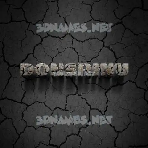 donsrinu in Cracked Stone style - 3D name wallpaper donsrinu in Cracked Stone style - 3D name wallpaper