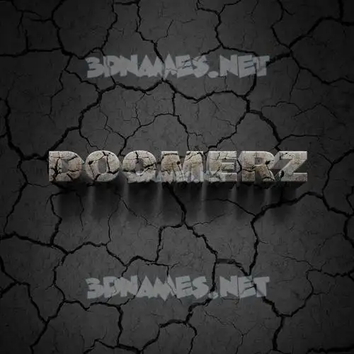 doomerz in Cracked Stone style - 3D name wallpaper doomerz in Cracked Stone style - 3D name wallpaper