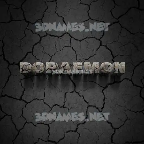 doraemon in Cracked Stone style - 3D name wallpaper doraemon in Cracked Stone style - 3D name wallpaper