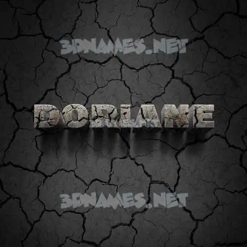 doriane in Cracked Stone style - 3D name wallpaper doriane in Cracked Stone style - 3D name wallpaper