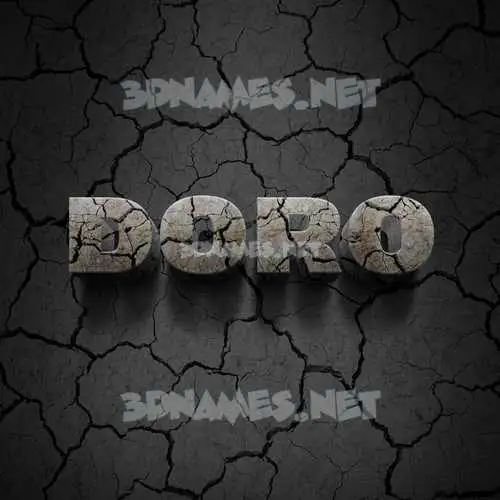 doro in Cracked Stone style - 3D name wallpaper doro in Cracked Stone style - 3D name wallpaper