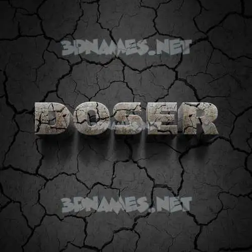 doser in Cracked Stone style - 3D name wallpaper doser in Cracked Stone style - 3D name wallpaper