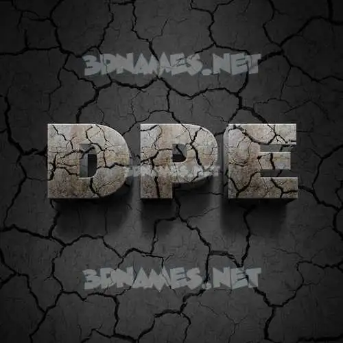 dpe in Cracked Stone style - 3D name wallpaper dpe in Cracked Stone style - 3D name wallpaper