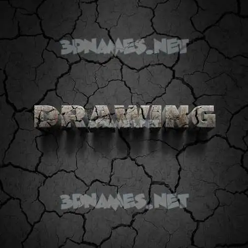 drawing in Cracked Stone style - 3D name wallpaper drawing in Cracked Stone style - 3D name wallpaper