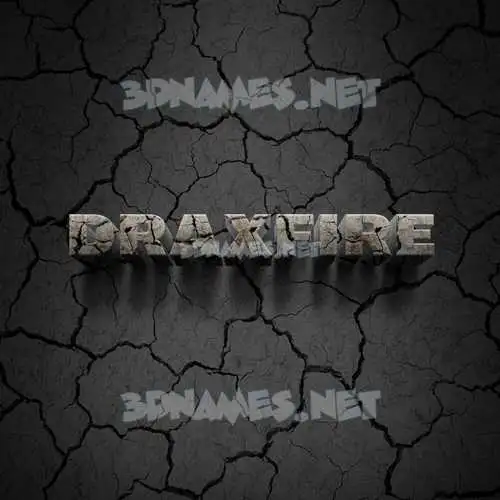 draxfire in Cracked Stone style - 3D name wallpaper draxfire in Cracked Stone style - 3D name wallpaper