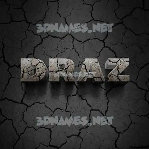 draz in Cracked Stone style - 3D name wallpaper draz in Cracked Stone style - 3D name wallpaper