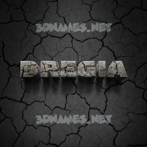 dregia in Cracked Stone style - 3D name wallpaper dregia in Cracked Stone style - 3D name wallpaper