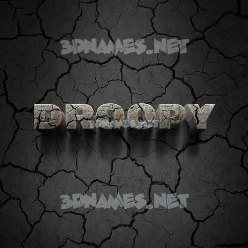 droopy in Cracked Stone style - 3D name wallpaper droopy in Cracked Stone style - 3D name wallpaper