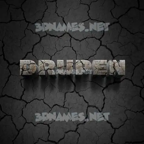drupen in Cracked Stone style - 3D name wallpaper drupen in Cracked Stone style - 3D name wallpaper