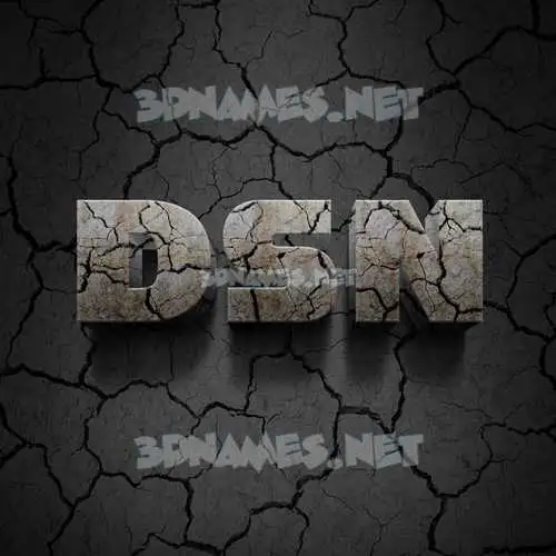 dsn in Cracked Stone style - 3D name wallpaper dsn in Cracked Stone style - 3D name wallpaper