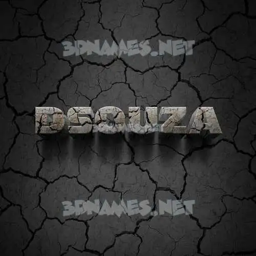 dsouza in Cracked Stone style - 3D name wallpaper dsouza in Cracked Stone style - 3D name wallpaper