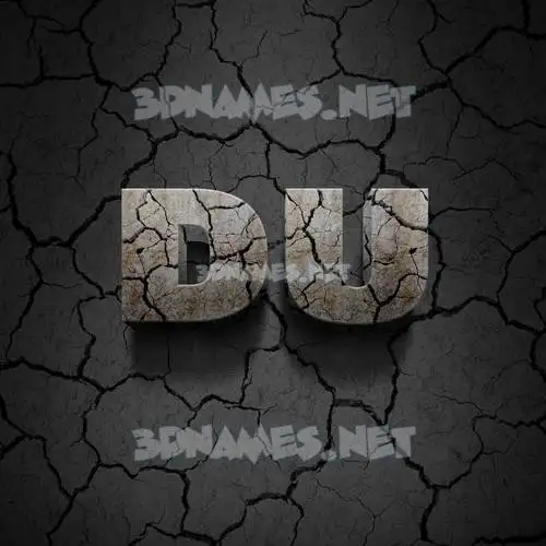 du in Cracked Stone style - 3D name wallpaper du in Cracked Stone style - 3D name wallpaper
