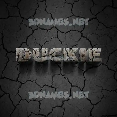 duckie in Cracked Stone style - 3D name wallpaper duckie in Cracked Stone style - 3D name wallpaper