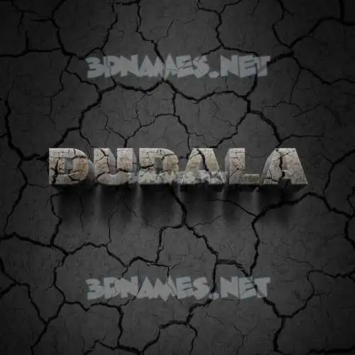 dudala in Cracked Stone style - 3D name wallpaper dudala in Cracked Stone style - 3D name wallpaper