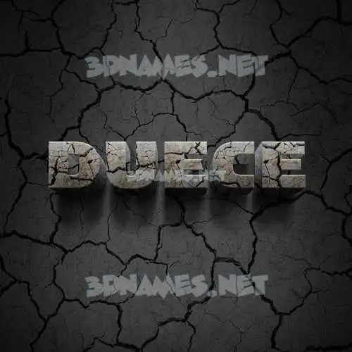 duece in Cracked Stone style - 3D name wallpaper duece in Cracked Stone style - 3D name wallpaper