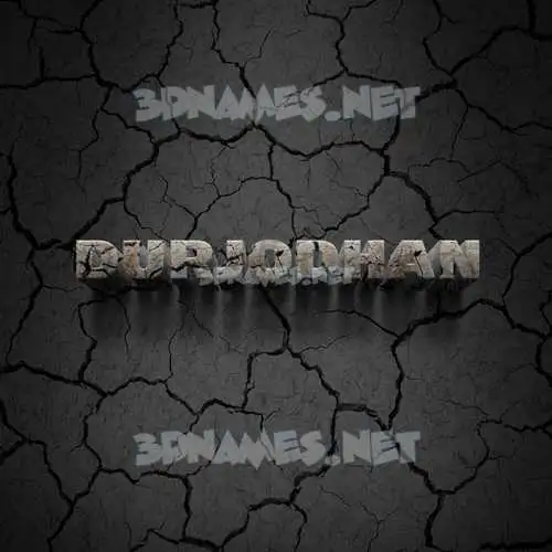 durjodhan in Cracked Stone style - 3D name wallpaper