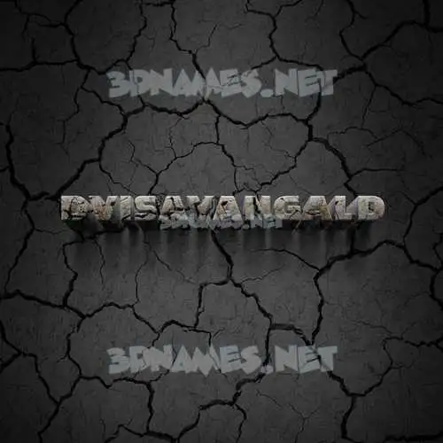 dvisayangald in Cracked Stone style - 3D name wallpaper