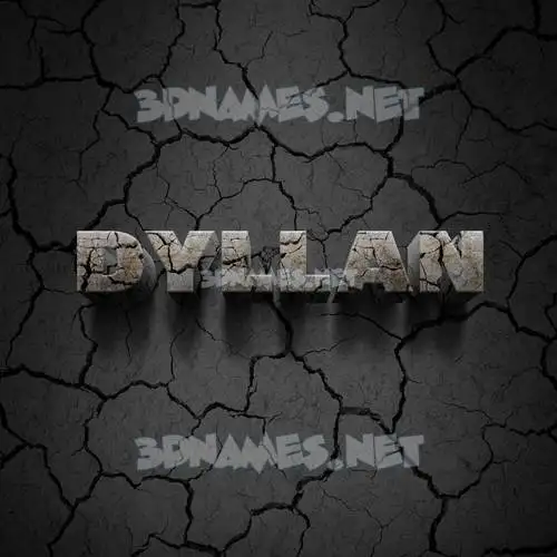 dyllan in Cracked Stone style - 3D name wallpaper