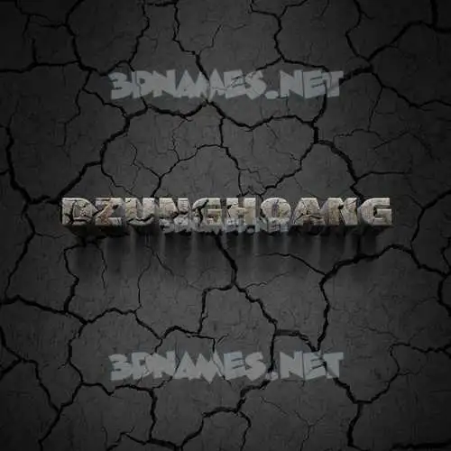 dzunghoang in Cracked Stone style - 3D name wallpaper dzunghoang in Cracked Stone style - 3D name wallpaper
