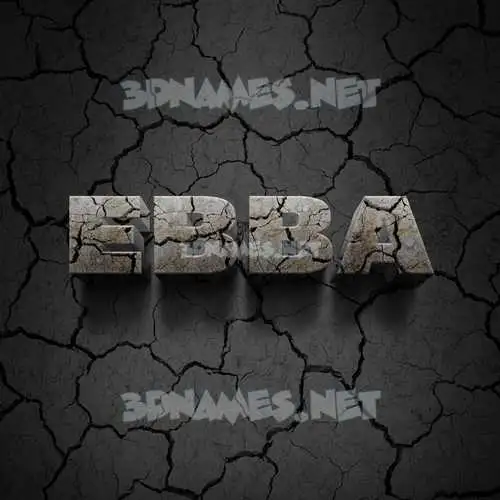 ebba in Cracked Stone style - 3D name wallpaper ebba in Cracked Stone style - 3D name wallpaper