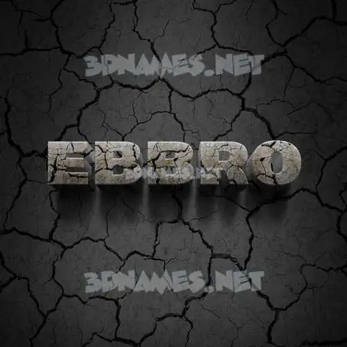 ebbro in Cracked Stone style - 3D name wallpaper ebbro in Cracked Stone style - 3D name wallpaper