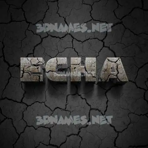 echa in Cracked Stone style - 3D name wallpaper echa in Cracked Stone style - 3D name wallpaper