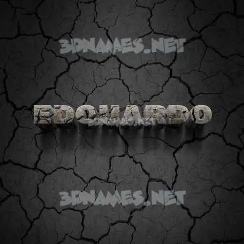 edouardo in Cracked Stone style - 3D name wallpaper edouardo in Cracked Stone style - 3D name wallpaper