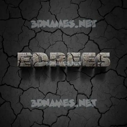 edrees in Cracked Stone style - 3D name wallpaper edrees in Cracked Stone style - 3D name wallpaper