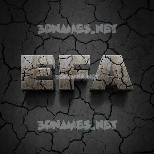 efa in Cracked Stone style - 3D name wallpaper efa in Cracked Stone style - 3D name wallpaper
