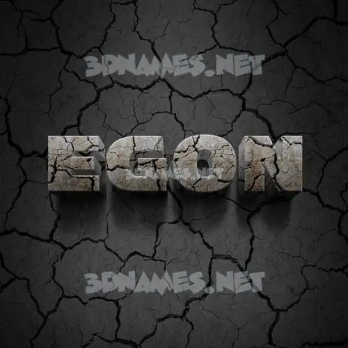 egon in Cracked Stone style - 3D name wallpaper