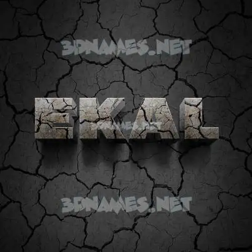 ekal in Cracked Stone style - 3D name wallpaper ekal in Cracked Stone style - 3D name wallpaper