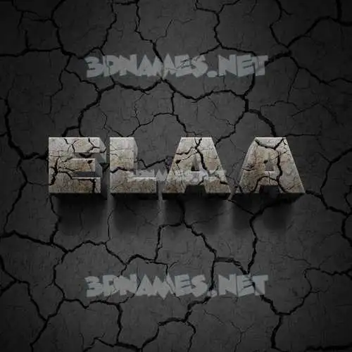 elaa in Cracked Stone style - 3D name wallpaper