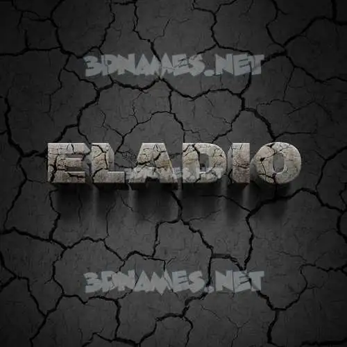 eladio in Cracked Stone style - 3D name wallpaper