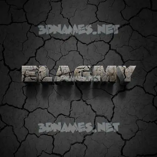 elagmy in Cracked Stone style - 3D name wallpaper elagmy in Cracked Stone style - 3D name wallpaper