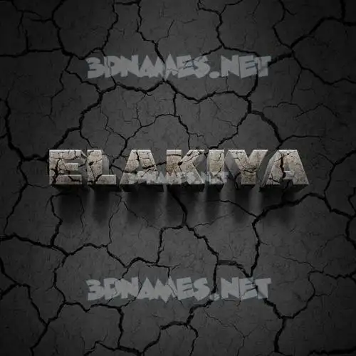 elakiya in Cracked Stone style - 3D name wallpaper