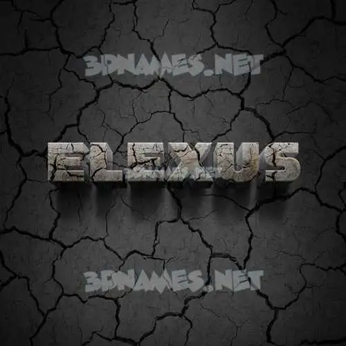 elexus in Cracked Stone style - 3D name wallpaper elexus in Cracked Stone style - 3D name wallpaper