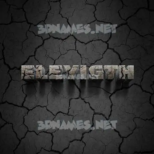eleyigth in Cracked Stone style - 3D name wallpaper eleyigth in Cracked Stone style - 3D name wallpaper